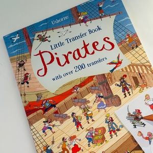 NEW Usborne Little Transfer Book Pirates Paperback 200+ Transfers Activity Book